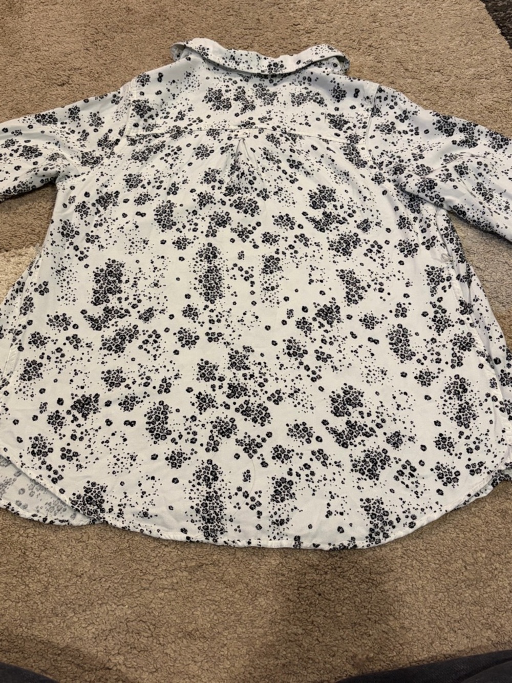 Isabel Maternity by Ingrid & Isabel White Button-Up Shirt w/Navy Floral Print - Picture 8 of 8